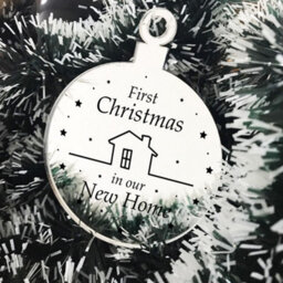 Red Ocean Christmas Tree Decoration 1St First Christmas New Home Bauble - thumbnail 1