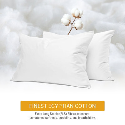 Pamposh 400 Thread Count Egyptian Cotton Pillow Cases 2 Pack Breathable Ultrasoft Pillow Covers - image 1