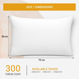 Pamposh 400 Thread Count Egyptian Cotton Pillow Cases 2 Pack Breathable Ultrasoft Pillow Covers - thumbnail 2