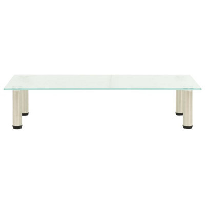 Berkfield Modern Tv Stand Frosted 80X35X17 Cm Tempered Glass - image 1