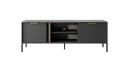 Arte Modern Anthracite & Gold Lars Tv Cabinet (H)540mm (W)1530mm (D)400mm - Chic Media Storage - thumbnail 3