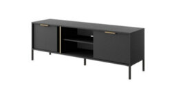 Arte Modern Anthracite & Gold Lars Tv Cabinet (H)540mm (W)1530mm (D)400mm - Chic Media Storage - thumbnail 1