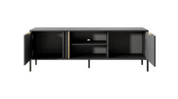Arte Modern Anthracite & Gold Lars Tv Cabinet (H)540mm (W)1530mm (D)400mm - Chic Media Storage - thumbnail 4