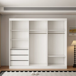 Pacific 3 Door Gloss White 250Cm  Sliding Wardrobe - thumbnail 4