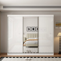 Pacific 3 Door Gloss White 250Cm  Sliding Wardrobe - thumbnail 3