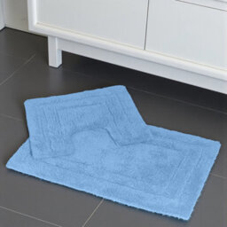 Showerdrape Pinnacle Cobalt 2 Piece 100% Cotton Bath Mat Set - thumbnail 2