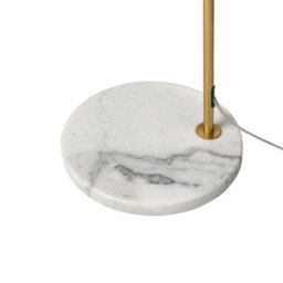 Beliani Gold Marble Floor Lamp With Cone Shade, Modern Office Lighting, W35 X D28 X H155Cm - thumbnail 5