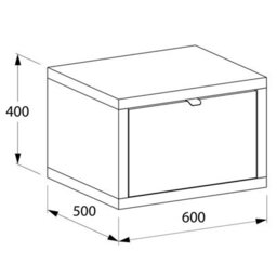 Affine 600mm Countertop Bathroom Vanity Unit Basin Sink Wall Hung Soft Close Oak - thumbnail 8