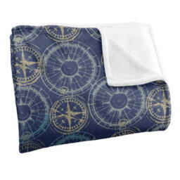 Jq Licensing Silky Comp Supersoft Blanket Navy/gold (One Size) - thumbnail 3