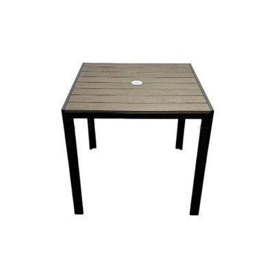 Outdoor Garden Table, Outdoor Dining Table, 80 Cm Square With Parasol Hole - image 1
