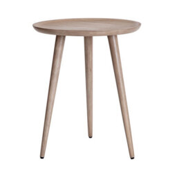 MH London Electra Side Table Solid Wood Living Room End Table Bedside Table Greige Wooden Side Table - thumbnail 5