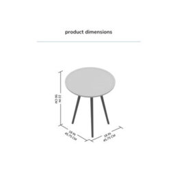 MH London Electra Side Table Solid Wood Living Room End Table Bedside Table Greige Wooden Side Table - thumbnail 7