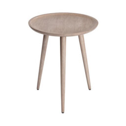 MH London Electra Side Table Solid Wood Living Room End Table Bedside Table Greige Wooden Side Table - thumbnail 4