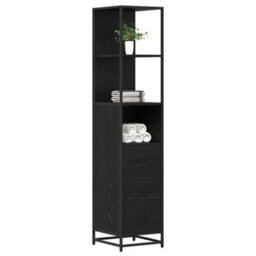 Walplus Bathroom Cabinet With Drawer Black Oak 35 X 37.5 X 166 Cm - thumbnail 3