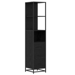 Walplus Bathroom Cabinet With Drawer Black Oak 35 X 37.5 X 166 Cm - thumbnail 2