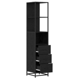 Walplus Bathroom Cabinet With Drawer Black Oak 35 X 37.5 X 166 Cm - thumbnail 5