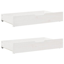 Berkfield Daybed With Drawers Without Mattress White 80X200 Cm Solid Wood - thumbnail 6
