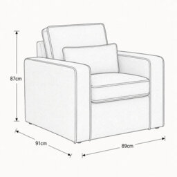 Where Saints Go Ltd Armchair Jenson Ice Blue Velvet Accent Chair Ivory Piping 87Cm By Where Saints Go - thumbnail 8