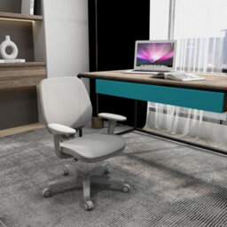 Vinsetto Office Chair, 360 Degree Swivel Desk Chair With Wheels, Grey