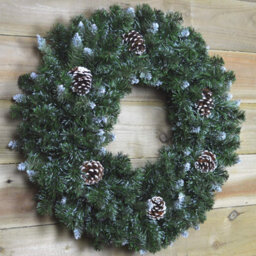 Snowtime 60Cm Snow King Fir Artificial Christmas Wreath - thumbnail 5