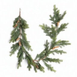 Shatchi 180Cm Fir Garland Pe Realistic Pine Cone Greenery Holiday Christmas Decoration For Doors, Mantels & Stairways - thumbnail 1