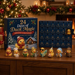 3D Yellow Duck Advent Calendar 24-Day Christmas Countdown Mini Figures Xmas Gift - thumbnail 4