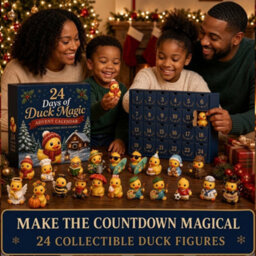 3D Yellow Duck Advent Calendar 24-Day Christmas Countdown Mini Figures Xmas Gift - thumbnail 3