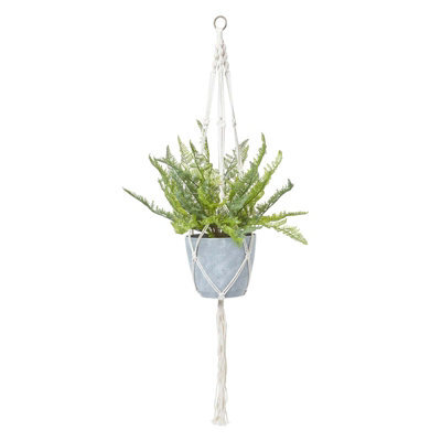 Homescapes Artificial Green Handcrafted Fern Hanging Plant, 95 Cm - image 1