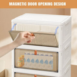 3 Tier Plastic Storage Drawer Tower On Wheels Stationery Organizer - thumbnail 3