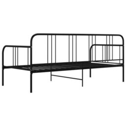 Vidaxl Sofa Bed Frame Without Mattress Black Metal 90X200 Cm - thumbnail 5