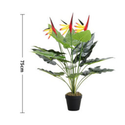Living And Home Artificial Plant House Plant Indoor Plant Bird Of Paradise Tree In Black Pot 75 Cm - thumbnail 5