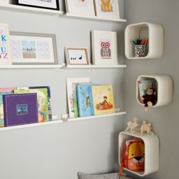 GoodHome Cusko Satin White Cube Shelf (L)32.5Cm X (D)15.5Cm, Set Of 3 - thumbnail 4