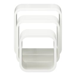 GoodHome Cusko Satin White Cube Shelf (L)32.5Cm X (D)15.5Cm, Set Of 3 - thumbnail 5