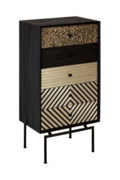 Buttercup Farm Boho Five Drawer Cabinet - Wood - L35 X W55 X H112 Cm - Brown - thumbnail 3