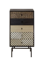 Buttercup Farm Boho Five Drawer Cabinet - Wood - L35 X W55 X H112 Cm - Brown - thumbnail 1