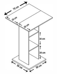 Vcm Wood Standing Desk Speaker Desk Standing Table Bofus - thumbnail 2