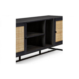 Ashfield Black With Rattan Tv/media Unit - thumbnail 4