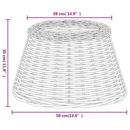 Vidaxl Lamp Shade Brown 50X30 Cm Wicker Lamp Shades - thumbnail 6