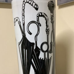 Minster Round Umbrella Stand - Vase - L20 X W20 X H46 Cm - Black/white - thumbnail 5