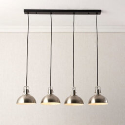 Evuhome Saxby Kella Four Light Led Bar Pendant - Satin Nickel & Matt Black Finish - thumbnail 2