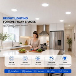 Led Recessed Ceiling Lights 24W 11.6 Inch Cool White 6400K Adjustable Flush Mount Panel Lamp Ultra Slim Spotlight - thumbnail 6
