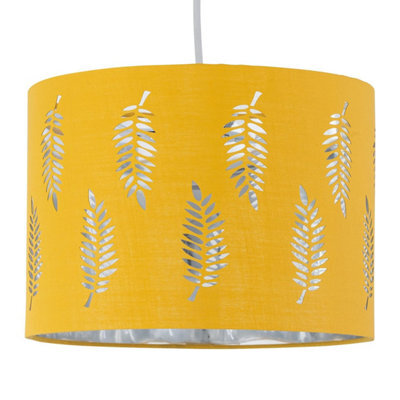 First Choice Lighting Fern Ochre Cut Out 25Cm Pendant Lightshade - image 1