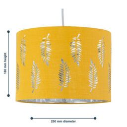 First Choice Lighting Fern Ochre Cut Out 25Cm Pendant Lightshade - thumbnail 6