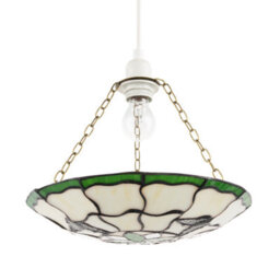 Happy Homewares Traditional Butterfly Tiffany Glass Green Pendant Lighting Shade