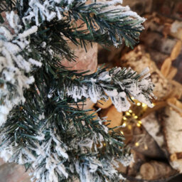 Samuel Alexander 9Ft (2.7M) Christmas Snow Flocked Woodcote Fir Garland - thumbnail 9