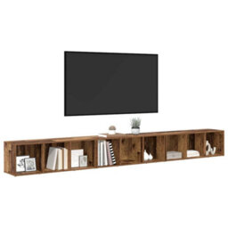 Berkfield Stylish Tv Cabinet 3 Pcs Old Wood Engineered Wood - thumbnail 3