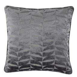 Curtina Kendal Charcoal Retro Geo Jacquard Woven Filled Cushion - thumbnail 2