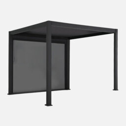 Sweeek - Louvered Pergola Aluminium 3 X 3M V2 + 3M Blind Anthracite  - Triomphe - thumbnail 1