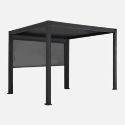 Sweeek - Louvered Pergola Aluminium 3 X 3M V2 + 3M Blind Anthracite  - Triomphe - thumbnail 2