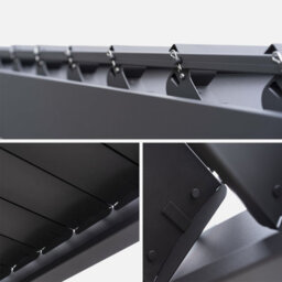 Sweeek - Louvered Pergola Aluminium 3 X 3M V2 + 3M Blind Anthracite  - Triomphe - thumbnail 5